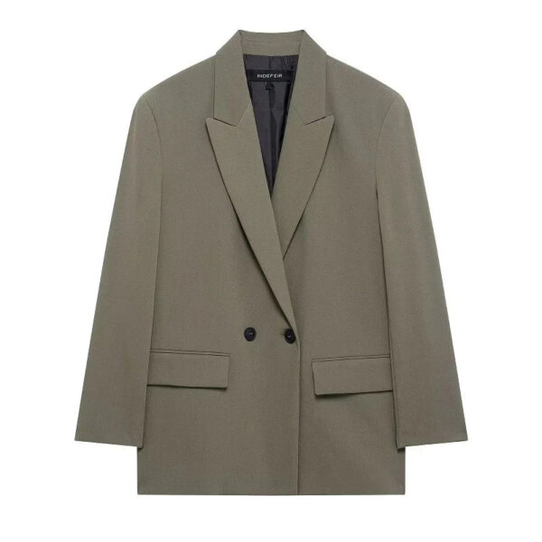 Straight-Cut Office Tailored Blazer Straight-Cut Office Tailored Blazer