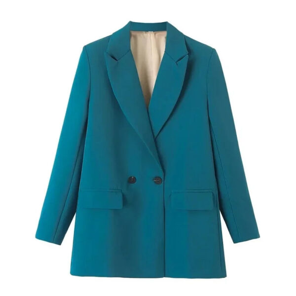 Refined Structured Double-Breasted Tailored Blazer Refined Structured Double-Breasted Tailored Blazer