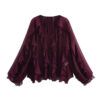 Ethereal Ruffle Semi-Sheer Chiffon Blouse Ethereal Ruffle Semi-Sheer Chiffon Blouse