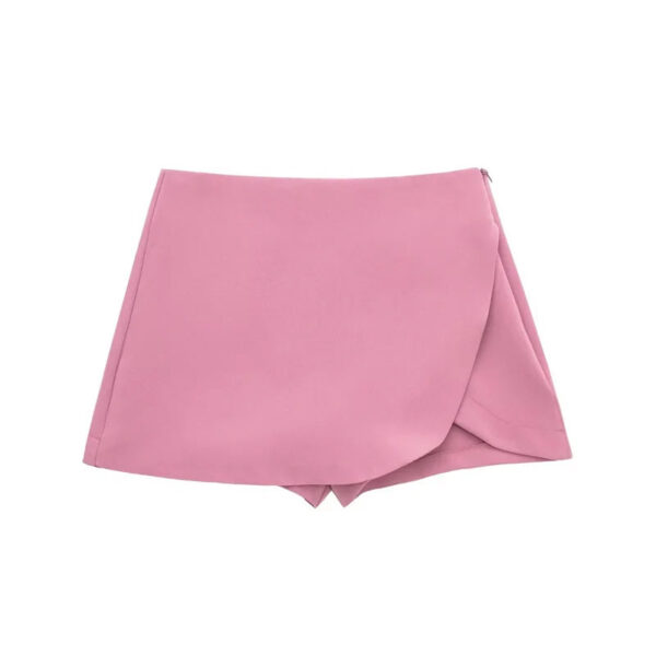 Asymmetric Black Mini Skort – High Waist Shorts with Skirt Overlay Asymmetric Black Mini Skort – High Waist Shorts with Skirt Overlay