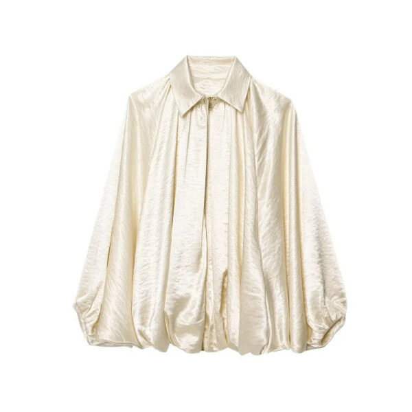 Oversized Ruched High-Street Bomber Jacket
