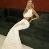 Elegant Metal Patchwork Sleeveless Maxi Dress Elegant Metal Patchwork Sleeveless Maxi Dress