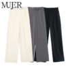 High-Waist Flowing Tailored Wide-Leg Pants