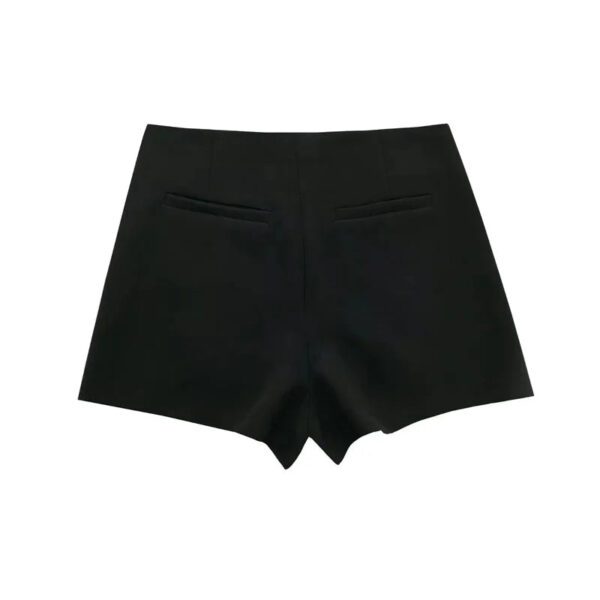 Asymmetric Black Mini Skort – High Waist Shorts with Skirt Overlay Asymmetric Black Mini Skort – High Waist Shorts with Skirt Overlay