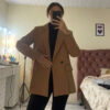 Refined Structured Double-Breasted Tailored Blazer Refined Structured Double-Breasted Tailored Blazer