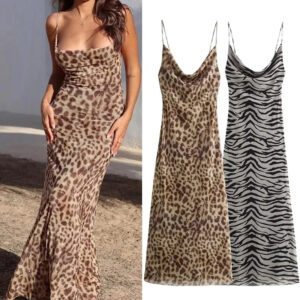Vintage Tulle Backless Slip Midi Dress
