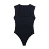 Square Neck Sleeveless Bodycon Bodysuit Square Neck Sleeveless Bodycon Bodysuit