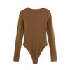 Sculpted Long-Sleeve Minimalist Bodysuit Sculpted Long-Sleeve Minimalist Bodysuit