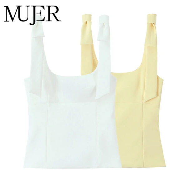 Backless Bow Bustier Crop Camisole