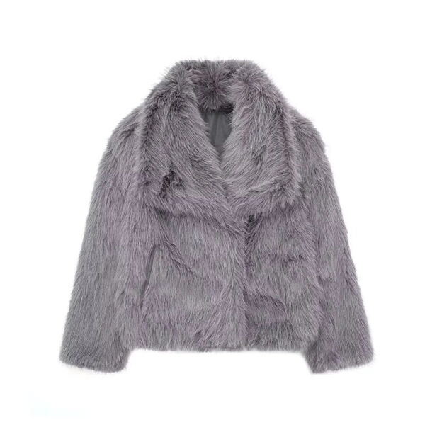 Plush Luxe Faux Fur Turn-Down Collar Jacket Plush Luxe Faux Fur Turn-Down Collar Jacket