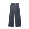 High Waist Pleated Wide Leg Pants with Pockets