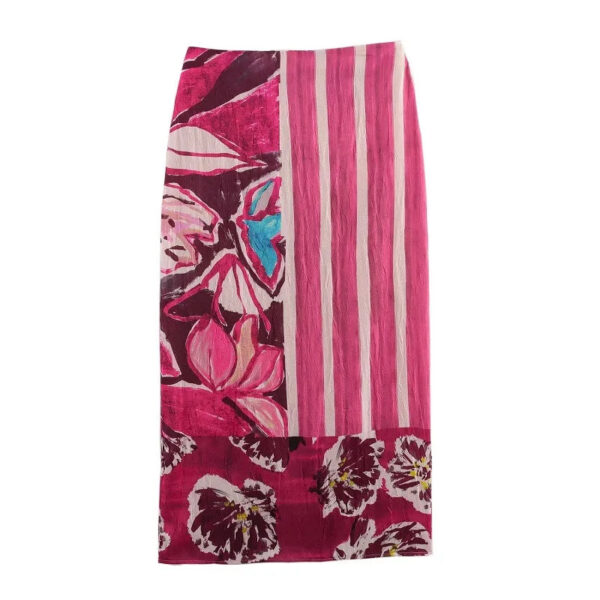 High-Waist Satin Straight Midi Skirt High-Waist Satin Straight Midi Skirt