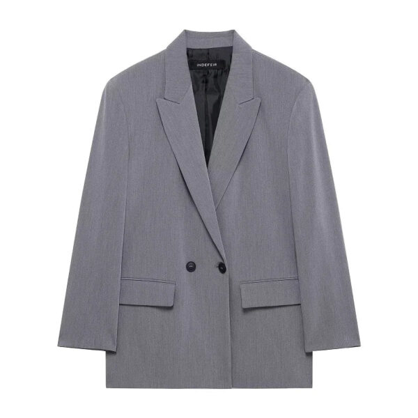 Straight-Cut Office Tailored Blazer Straight-Cut Office Tailored Blazer