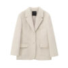 Long Faux Fur Straight Blazer Coat Long Faux Fur Straight Blazer Coat