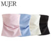 Off-Shoulder Ruched Backless Corset Crop Top Off-Shoulder Ruched Backless Corset Crop Top