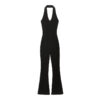 Sleeveless Backless High-Waist Flared Jumpsuit Sleeveless Backless High-Waist Flared Jumpsuit