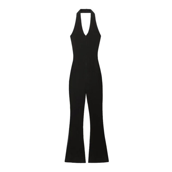 Sleeveless Backless High-Waist Flared Jumpsuit Sleeveless Backless High-Waist Flared Jumpsuit
