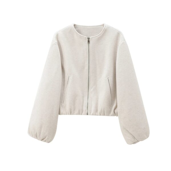 Soft Cropped Zipper Bomber Jacket Soft Cropped Zipper Bomber Jacket