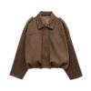 Chic Suede Oversized Bomber Jacket Chic Suede Oversized Bomber Jacket