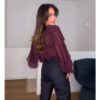 Ethereal Ruffle Semi-Sheer Chiffon Blouse Ethereal Ruffle Semi-Sheer Chiffon Blouse