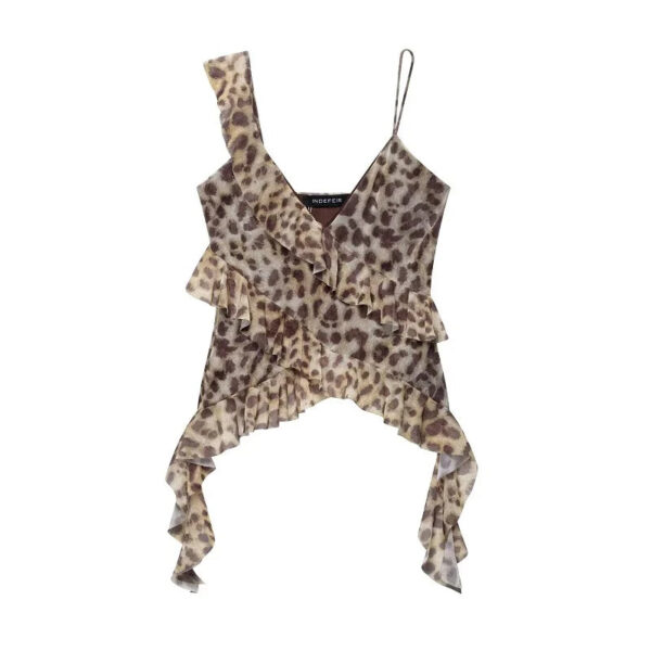 Ruffled Tulle Backless Camisole Top Ruffled Tulle Backless Camisole Top