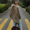 Chic Suede Oversized Bomber Jacket Chic Suede Oversized Bomber Jacket
