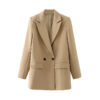 Refined Structured Double-Breasted Tailored Blazer Refined Structured Double-Breasted Tailored Blazer