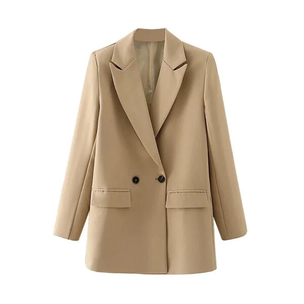 Refined Structured Double-Breasted Tailored Blazer Refined Structured Double-Breasted Tailored Blazer
