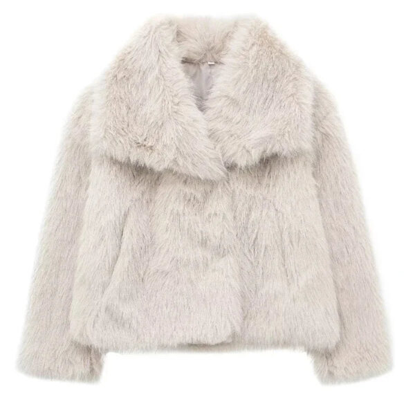 Plush Luxe Faux Fur Turn-Down Collar Jacket Plush Luxe Faux Fur Turn-Down Collar Jacket