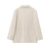 Long Faux Fur Straight Blazer Coat Long Faux Fur Straight Blazer Coat
