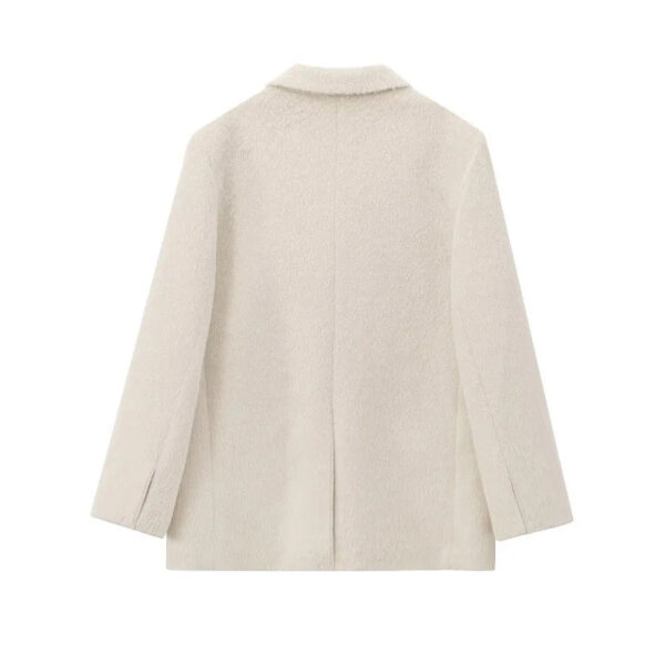 Long Faux Fur Straight Blazer Coat Long Faux Fur Straight Blazer Coat