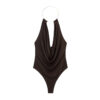Backless Sleeveless Solid Summer Bodysuit Backless Sleeveless Solid Summer Bodysuit