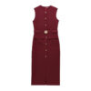 Sleeveless Belted Button-Front Midi Dress Sleeveless Belted Button-Front Midi Dress