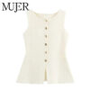 Minimalist Knit Single-Breasted Tailored Vest Minimalist Knit Single-Breasted Tailored Vest