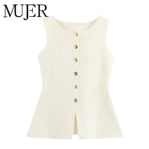 Minimalist Knit Single-Breasted Tailored Vest Minimalist Knit Single-Breasted Tailored Vest