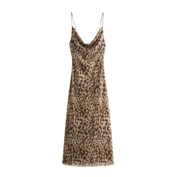 Vintage Tulle Backless Slip Midi Dress