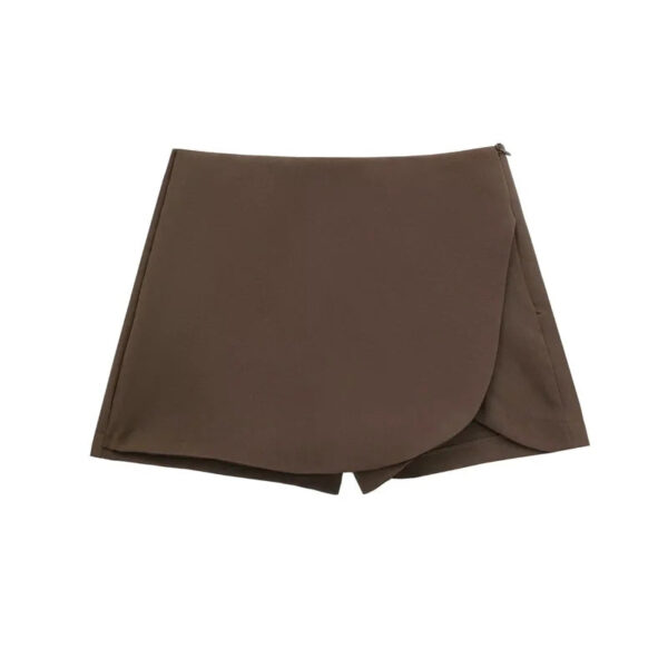 Asymmetric Black Mini Skort – High Waist Shorts with Skirt Overlay Asymmetric Black Mini Skort – High Waist Shorts with Skirt Overlay