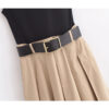 Belted Pleated Sleeveless Midi Dress Belted Pleated Sleeveless Midi Dress