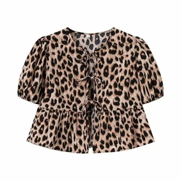 Puff Sleeve Ruched Crop Top Blouse Puff Sleeve Ruched Crop Top Blouse