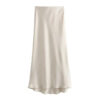 Midnight Grace High-Waist Satin Midi Skirt Midnight Grace High-Waist Satin Midi Skirt