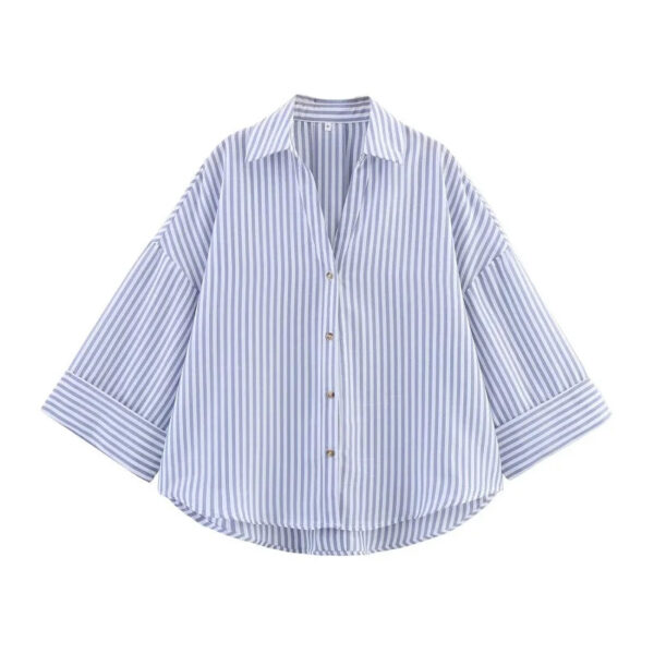 Relaxed Oversized Button-Down Casual Shirt Relaxed Oversized Button-Down Casual Shirt