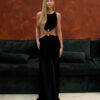Elegant Metal Patchwork Sleeveless Maxi Dress Elegant Metal Patchwork Sleeveless Maxi Dress