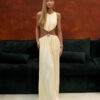 Elegant Metal Patchwork Sleeveless Maxi Dress Elegant Metal Patchwork Sleeveless Maxi Dress