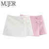 Tailored Bow High-Waist Skort
