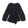 Belted Wrap Knit Blazer with Shoulder Pads Belted Wrap Knit Blazer with Shoulder Pads