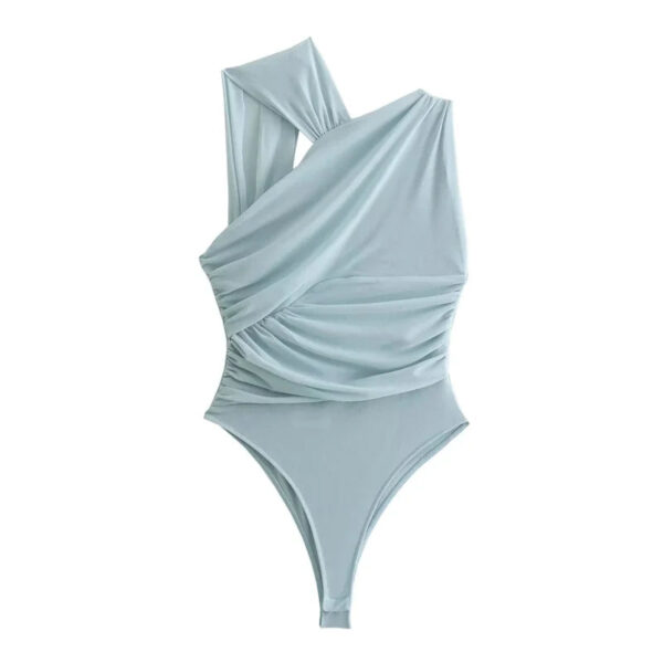 Off-Shoulder Mesh Bodysuit with Tulle Detail Off-Shoulder Mesh Bodysuit with Tulle Detail