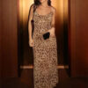 Vintage Tulle Backless Slip Midi Dress