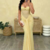 Halter Mesh Patchwork Maxi Dress with Ribbon Detail Halter Mesh Patchwork Maxi Dress with Ribbon Detail