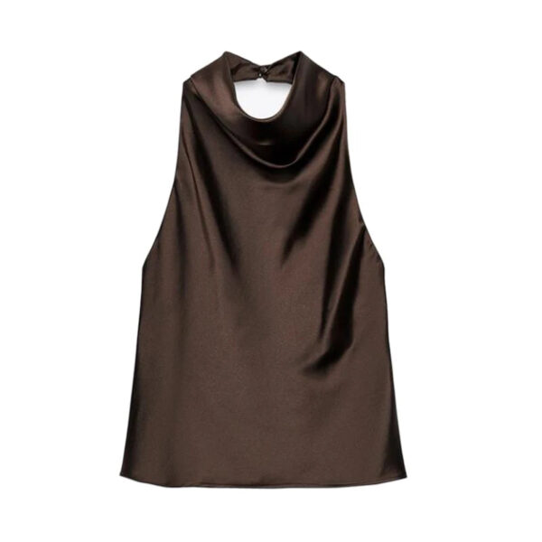 Satin Halter Backless Cami Top Satin Halter Backless Cami Top