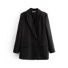 Refined Structured Double-Breasted Tailored Blazer Refined Structured Double-Breasted Tailored Blazer
